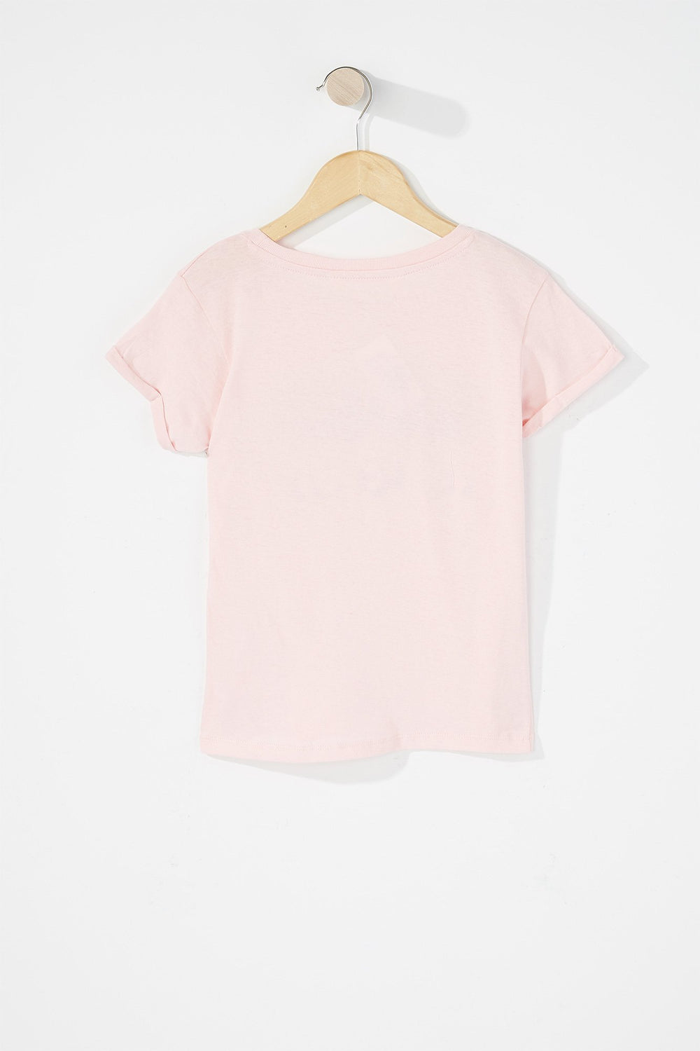Kids Girls Panda Mood Graphic T-Shirt Light Pink