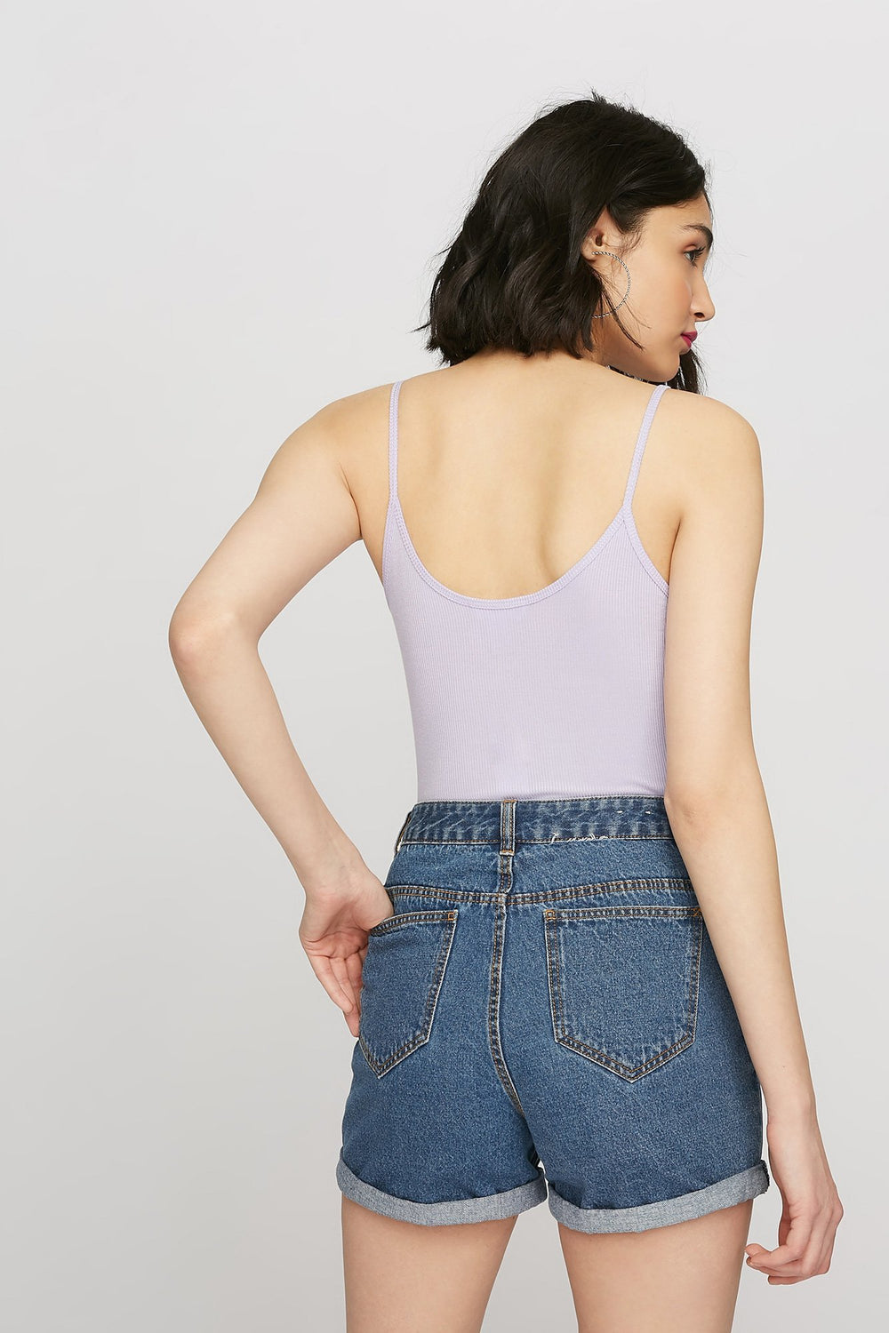 women Scoop Neck Basic Camisole Lilac