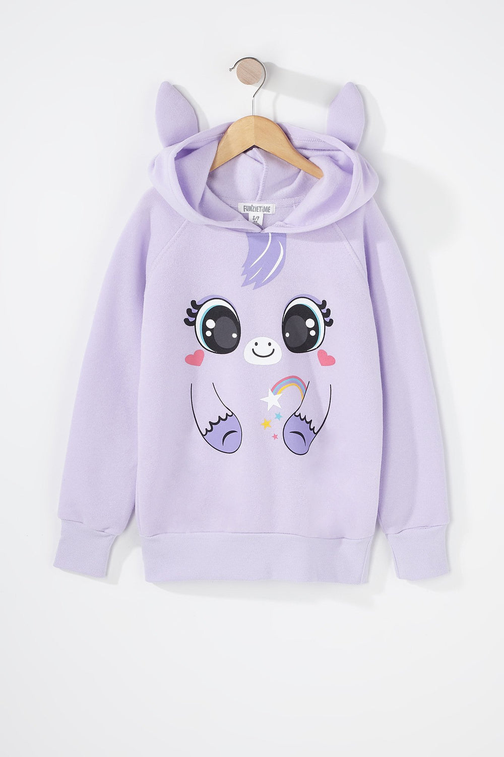 Kids Haut à capuchon à enfiler Licorne pourpre pour fille Lilas