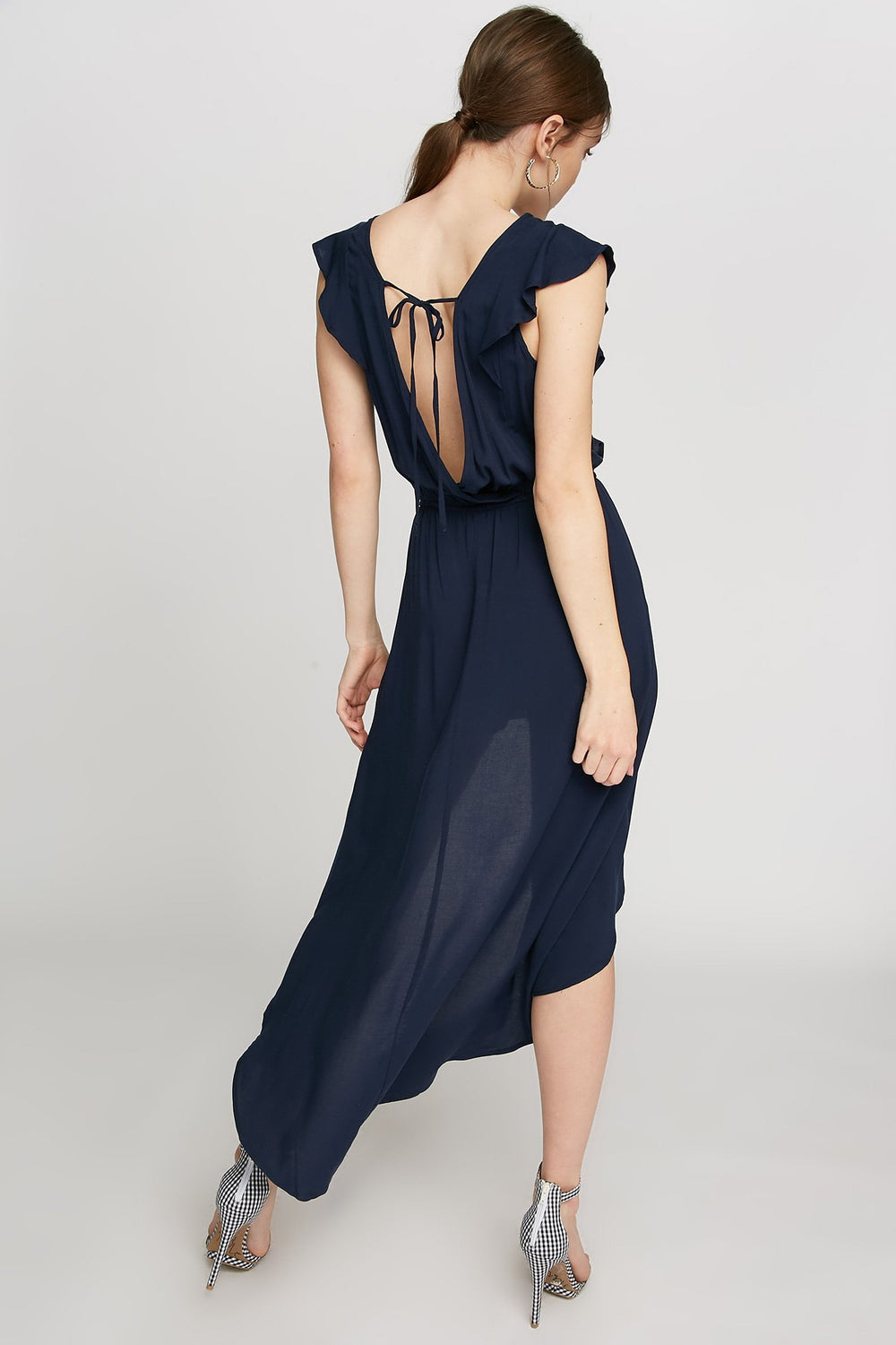 Women Combi-short asymétrique volanté Marine
