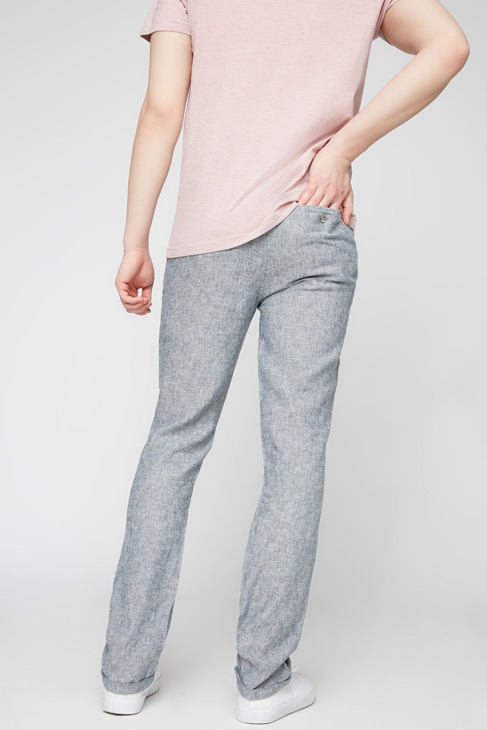 Men Pantalon en lin Marine