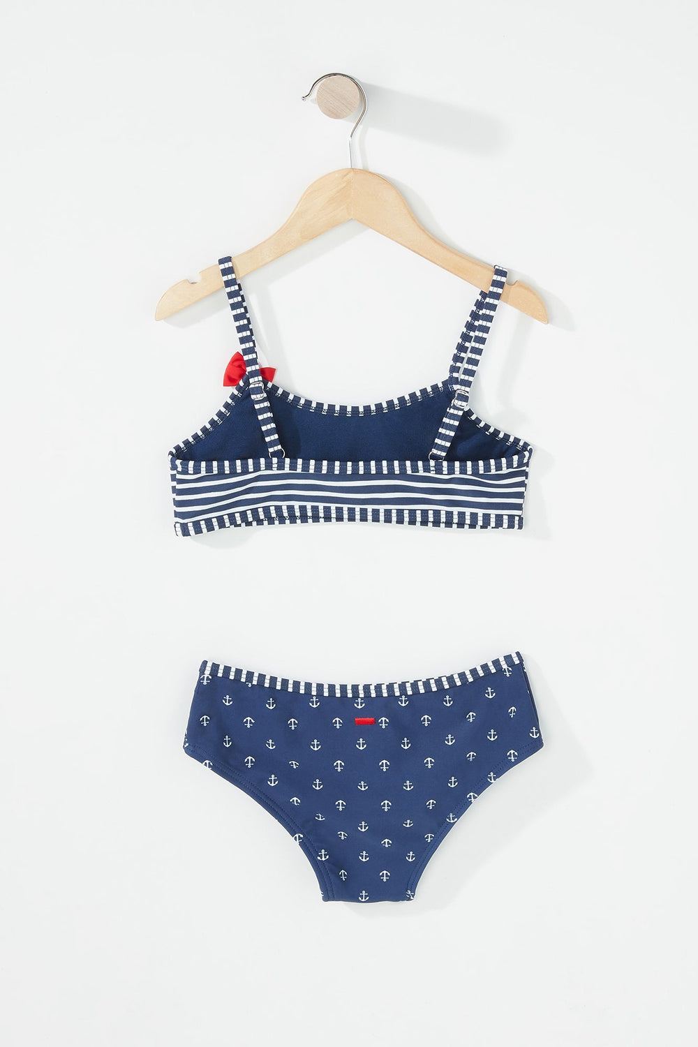 Kids Bikini à imprimé Ancre avec boucle pour fille Marine