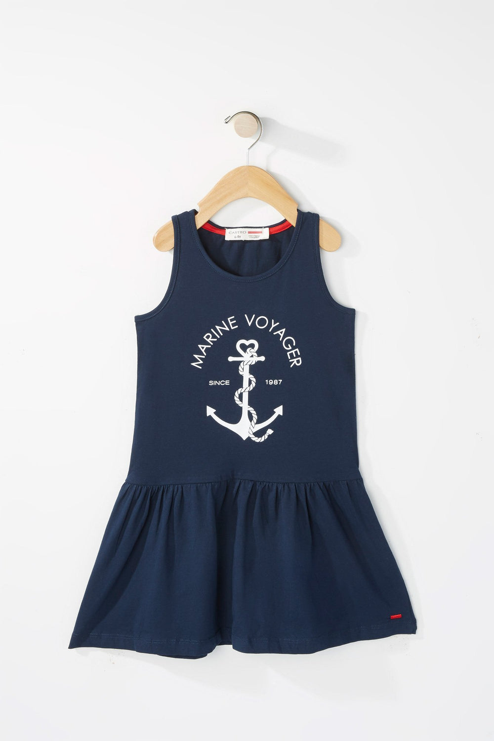 Kids Robe à bas à imprimé Ancre pour fille Marine