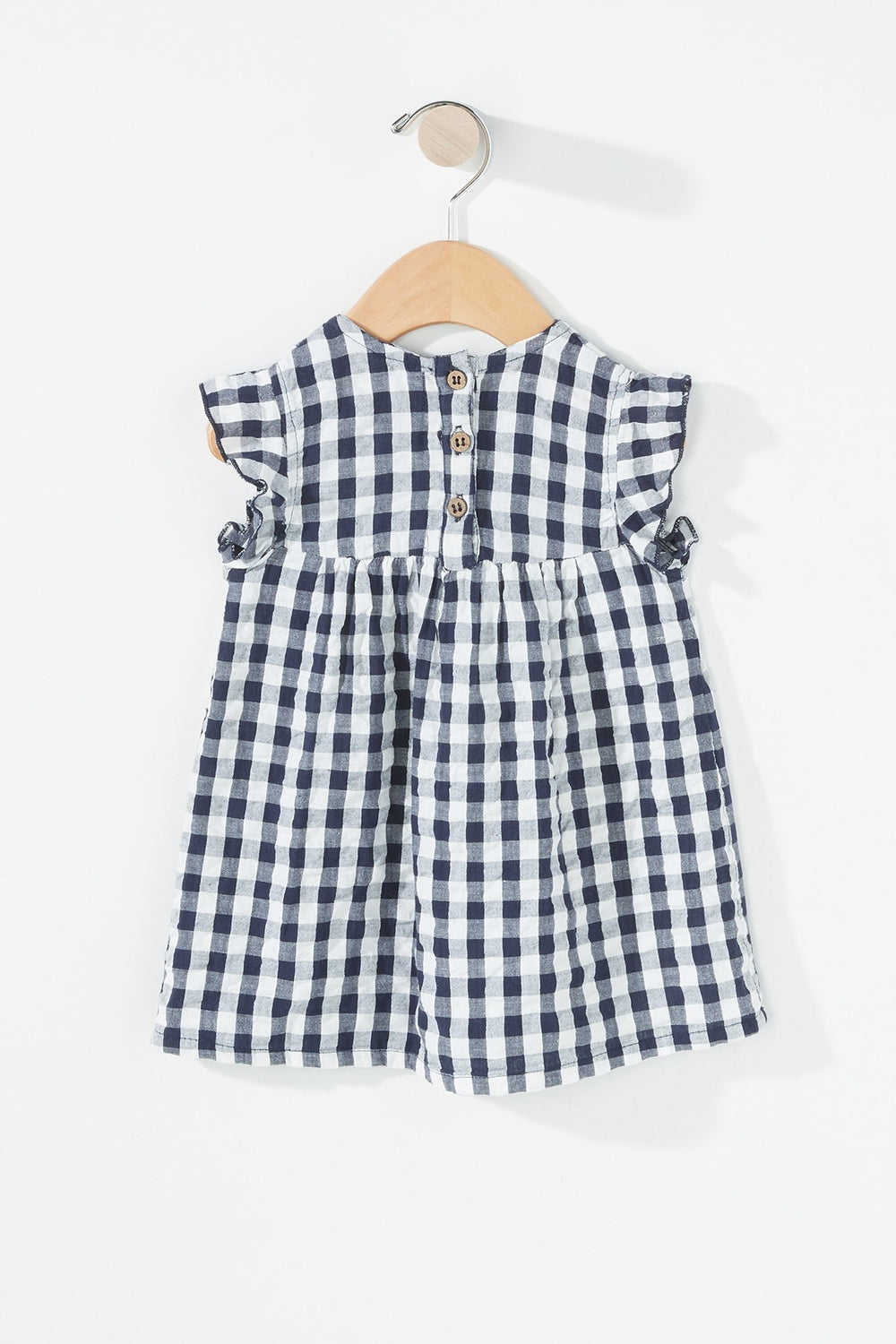 Kids Robe en guingan à carreaux pour bébé fille Marine