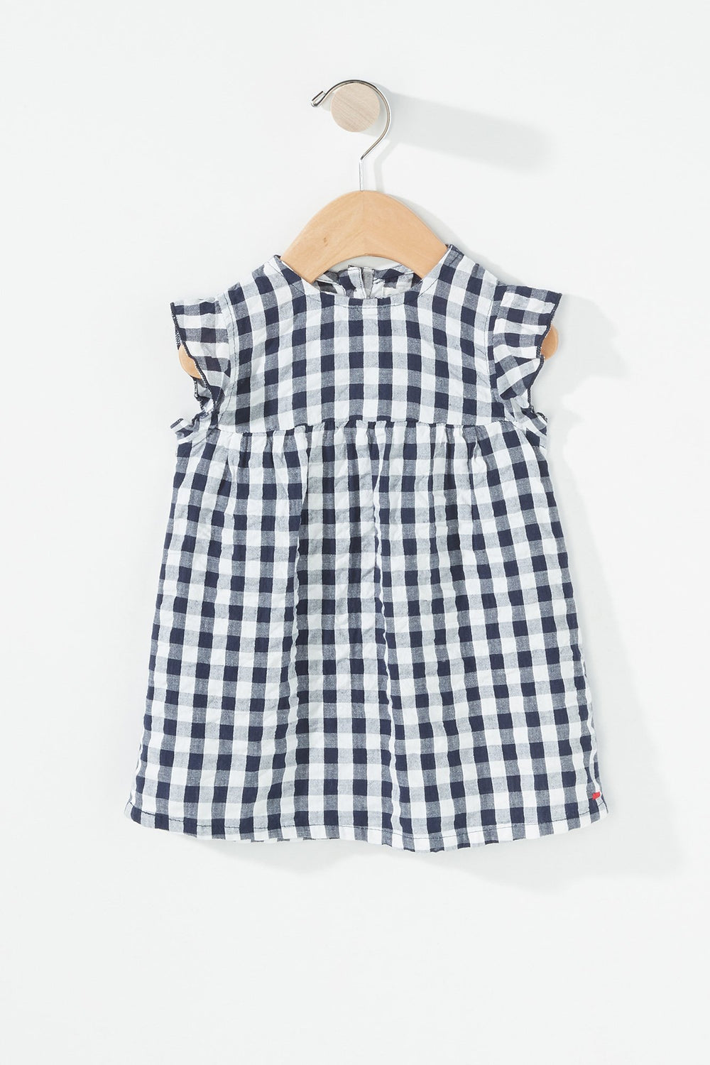 Kids Robe en guingan à carreaux pour bébé fille Marine