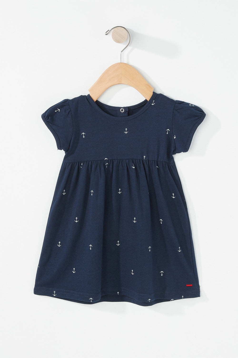Kids Robe plissée à imprimé Ancre pour bébé fille Marine