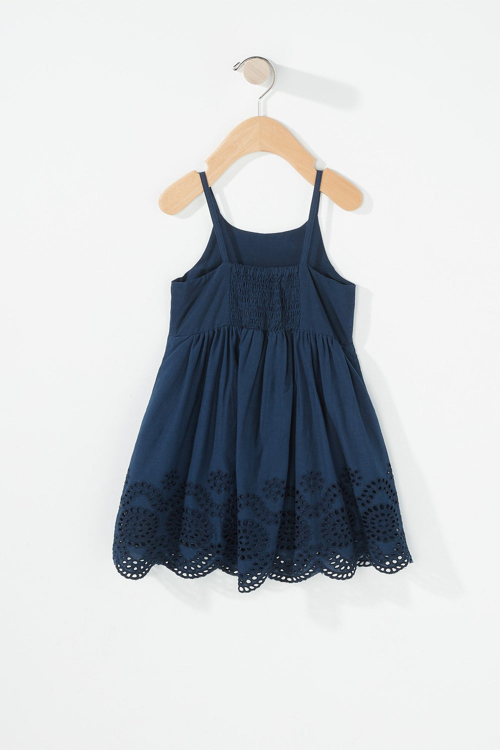 Kids Robe plissée perforée avec short pour bébé fille Marine