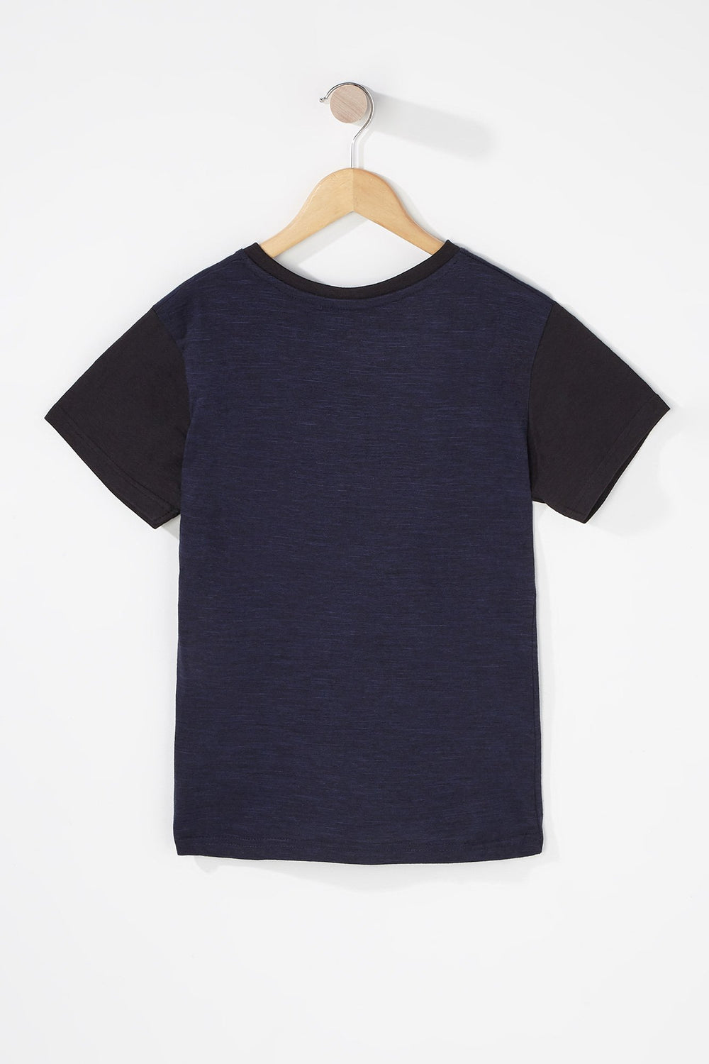 Kids T-shirt henley à blocs de couleurs pour garçon Marine