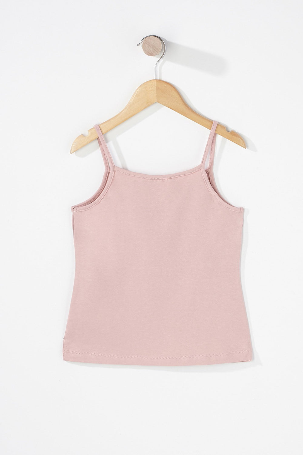 Kids Girls Coloured Basic Camisole Mauve