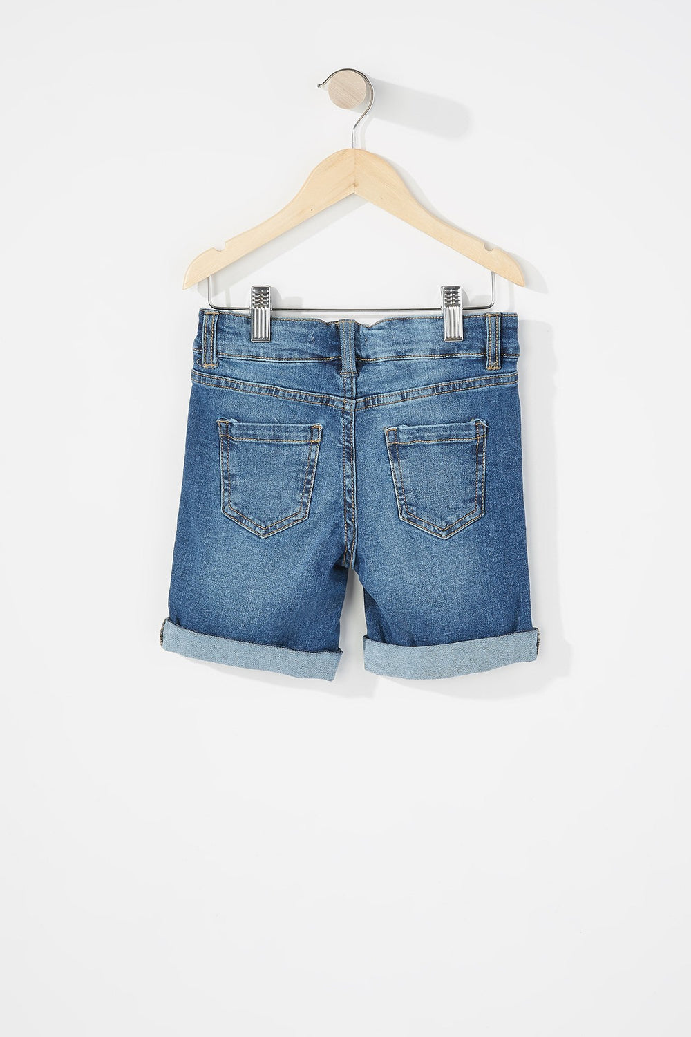 Kids Girls Roll-Up Bermuda Short Medium Blue