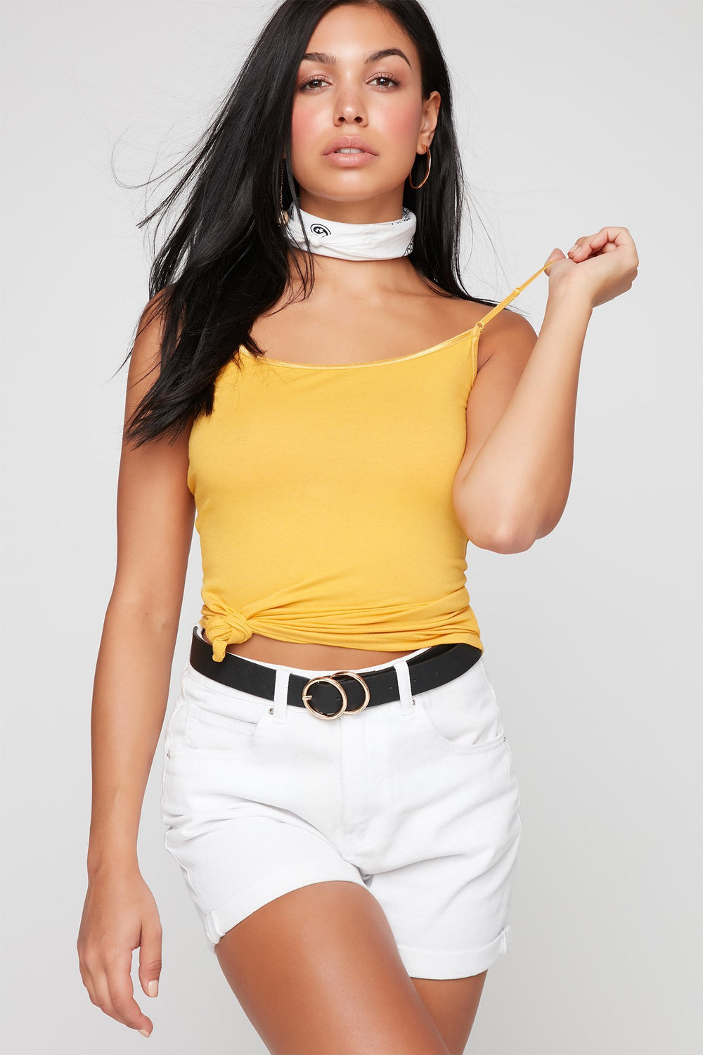 Women Camisole de base Moutarde