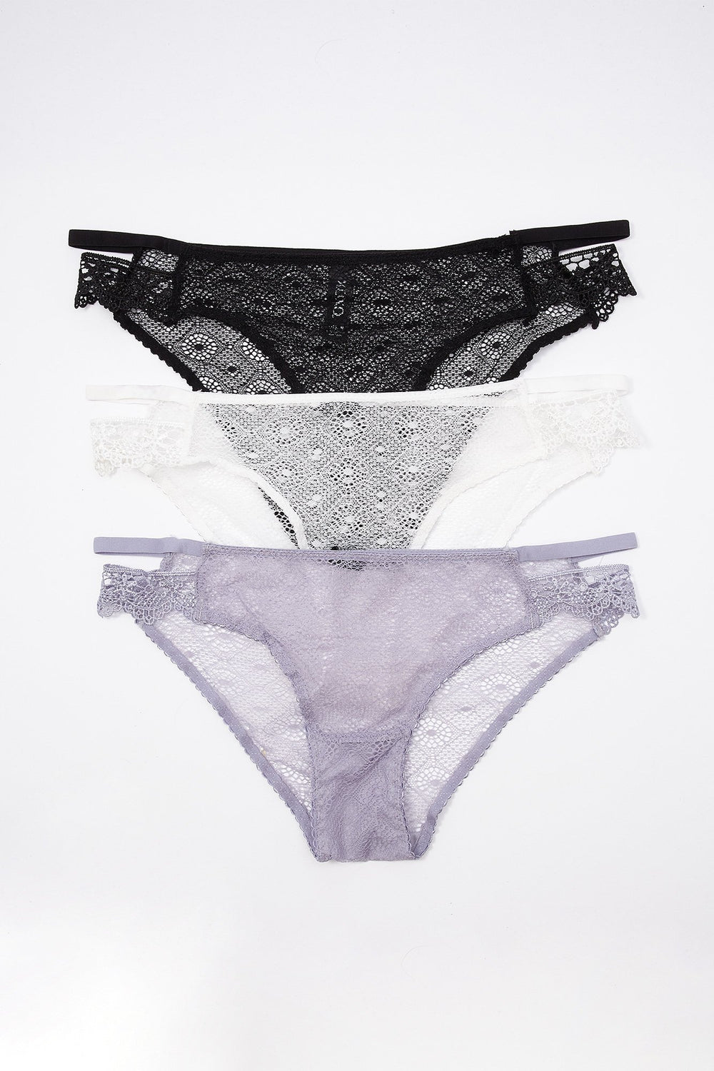 Women Culotte en dentelle à taille basse Multi