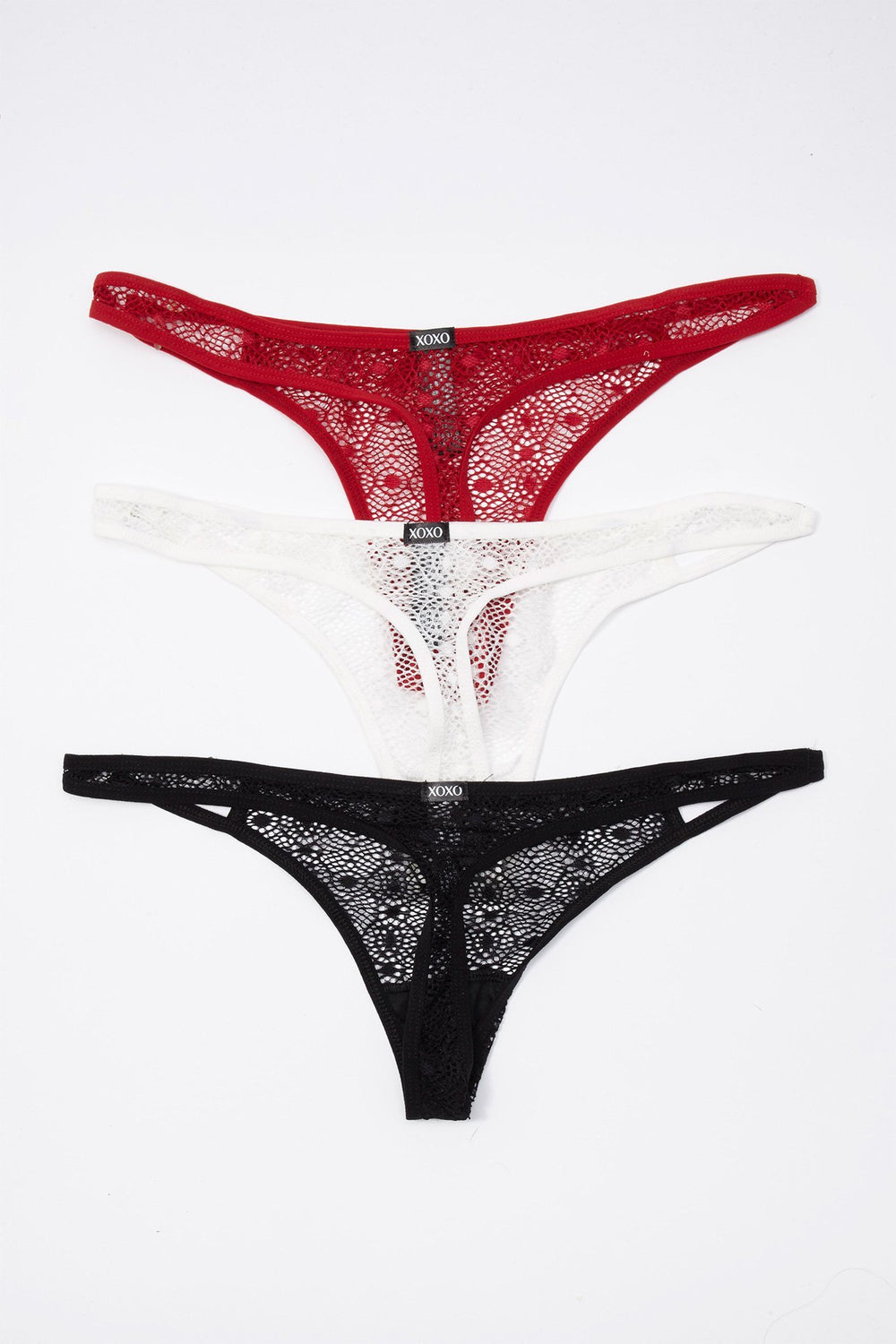 Women Lace Tassel Thong (3 Pack) Multi