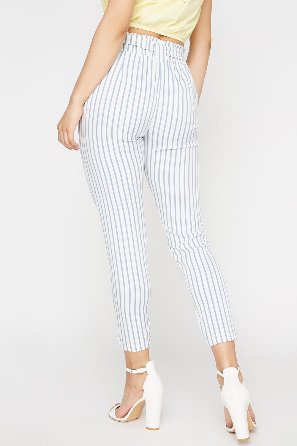 Women High-Rise Printed Self-Tie Paperbag Pant Multi