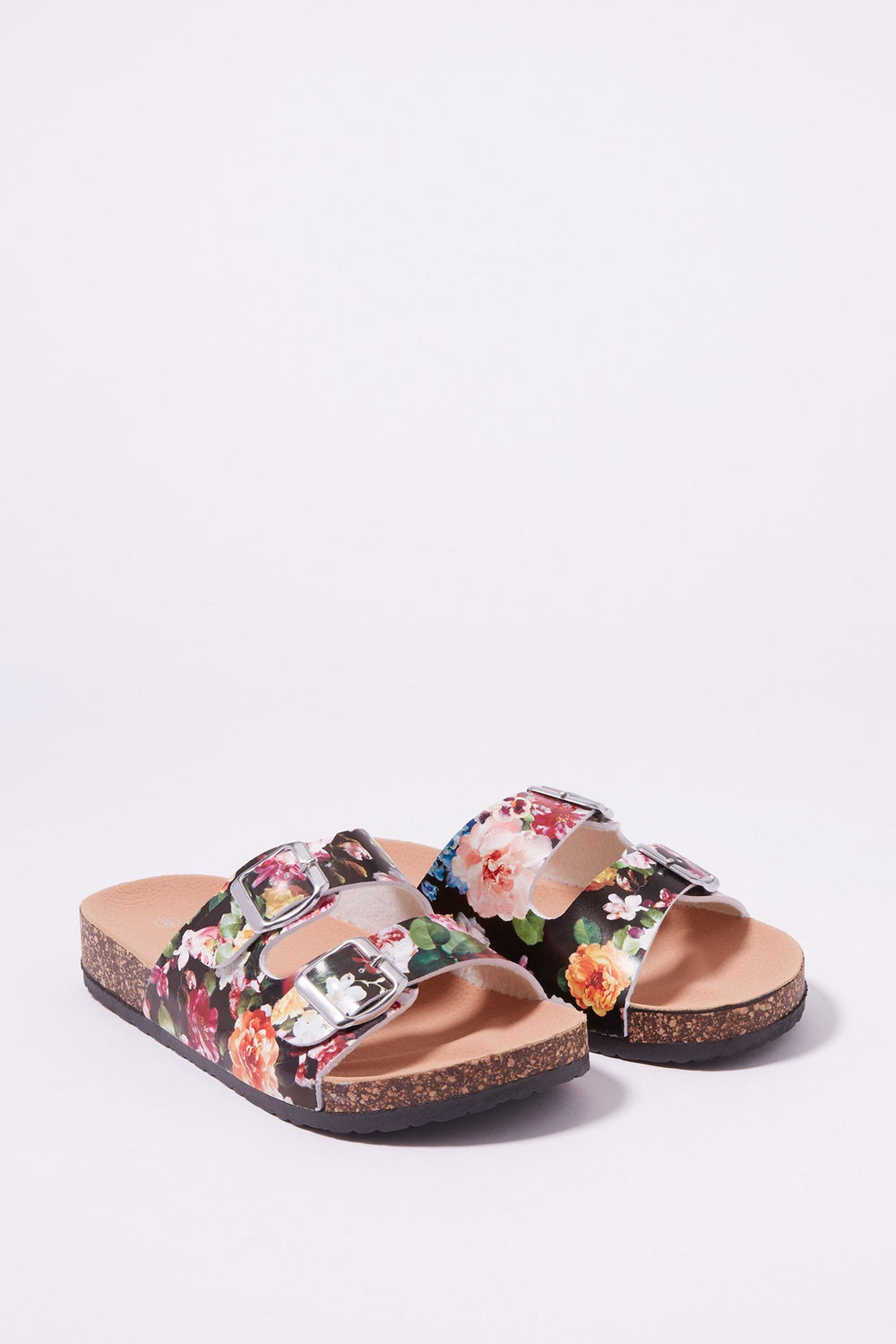 Women Sandales à enfiler avec boucle double Multi