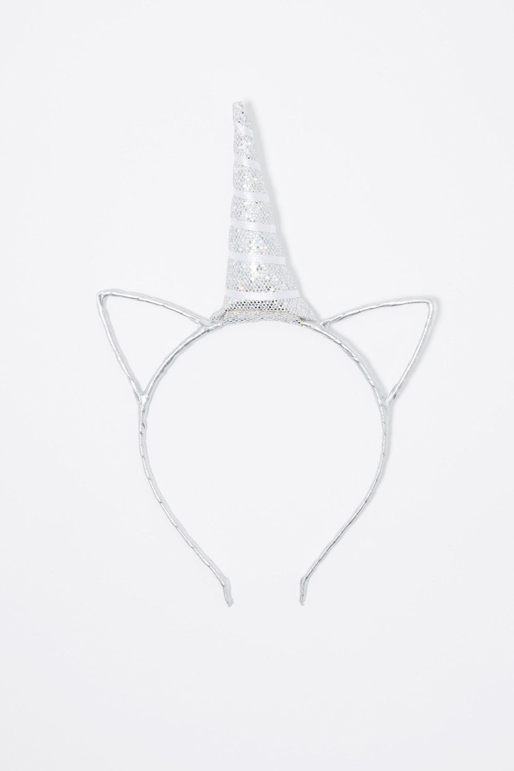 Women Silver Glitter Unicorn Cat Ears Headband Multi