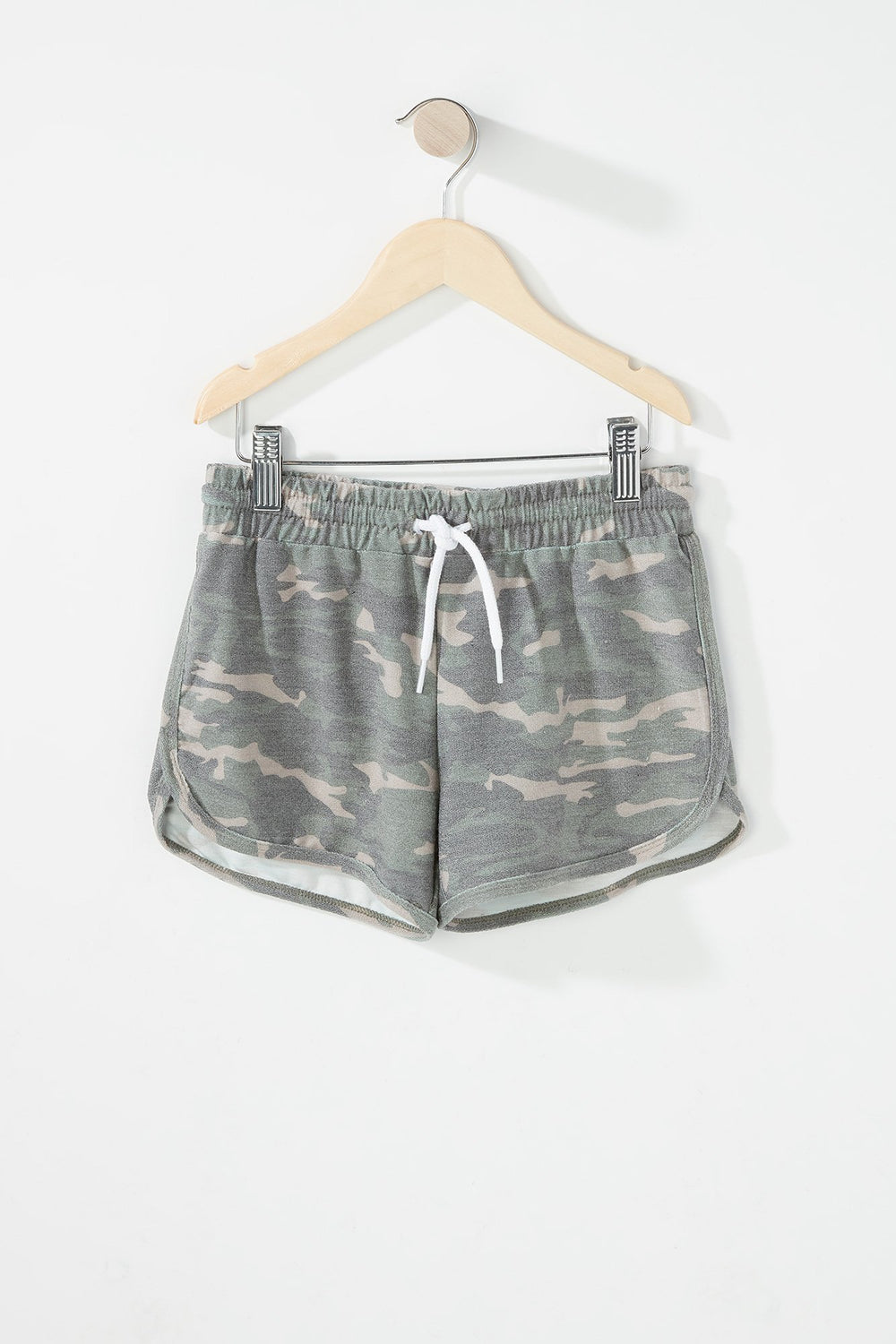 Kids Girls Dolphin Hem Drawstring Short Multi