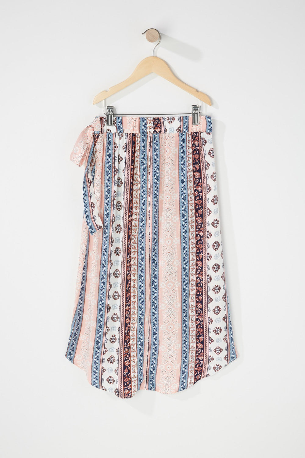 Kids Girls High-Rise Floral Wrap Maxi Skirt Multi