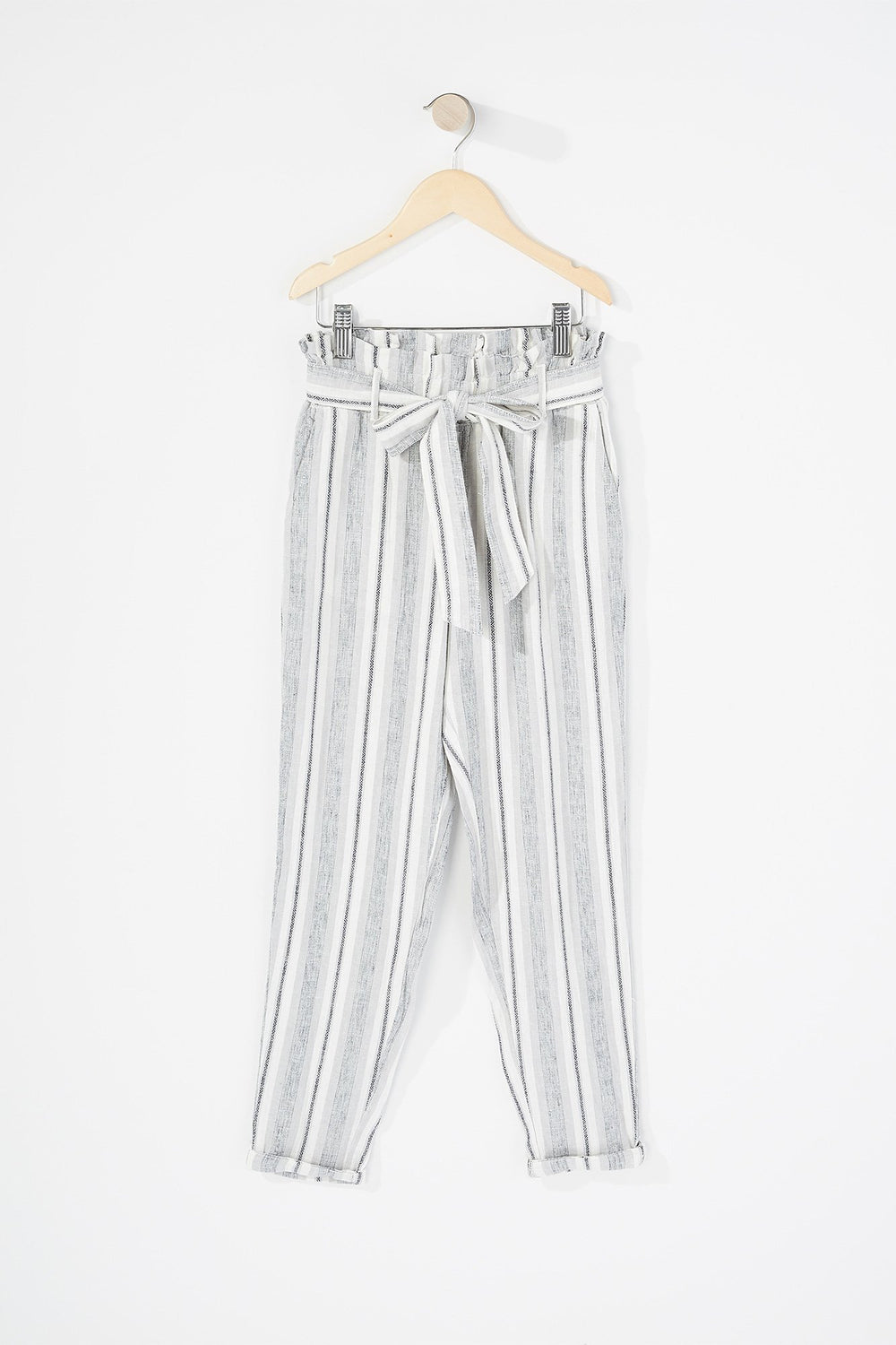 Kids Girls High-Rise Self-Tie Paperbag Pant Multi