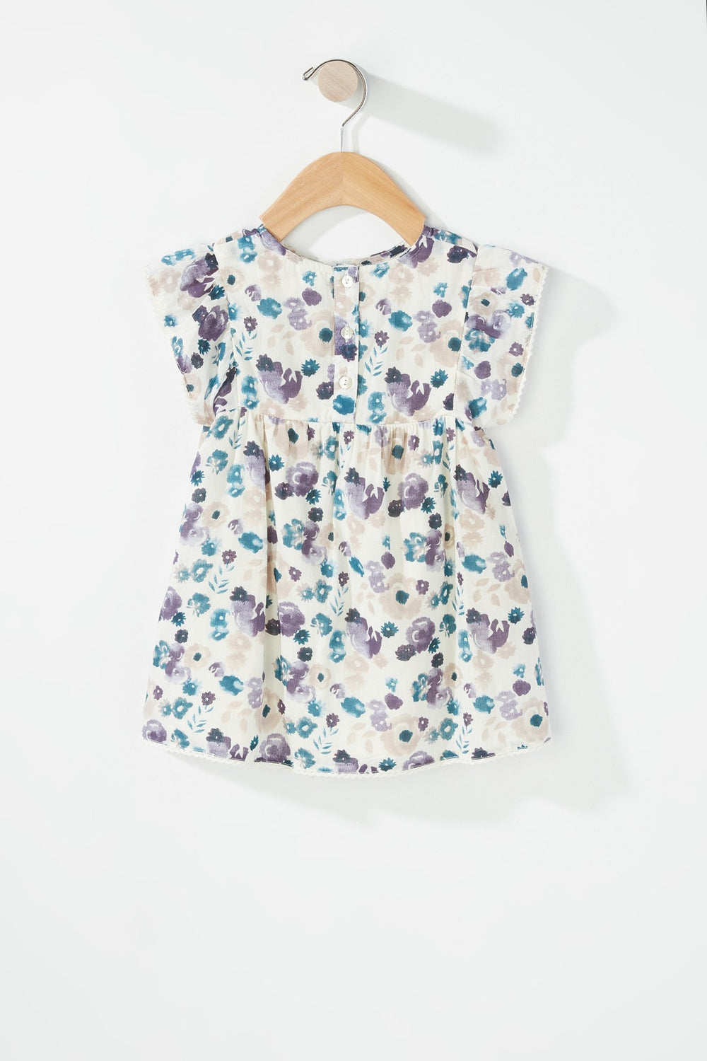 Kids Robe crochetée fleurie plissée pour bébé fille Multi