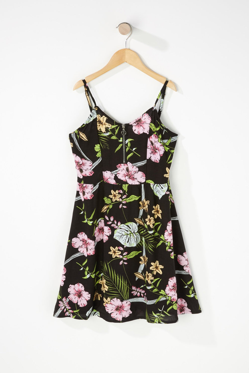 Kids Robe fleurie à demi-fermeture à glissière pour fille Multi