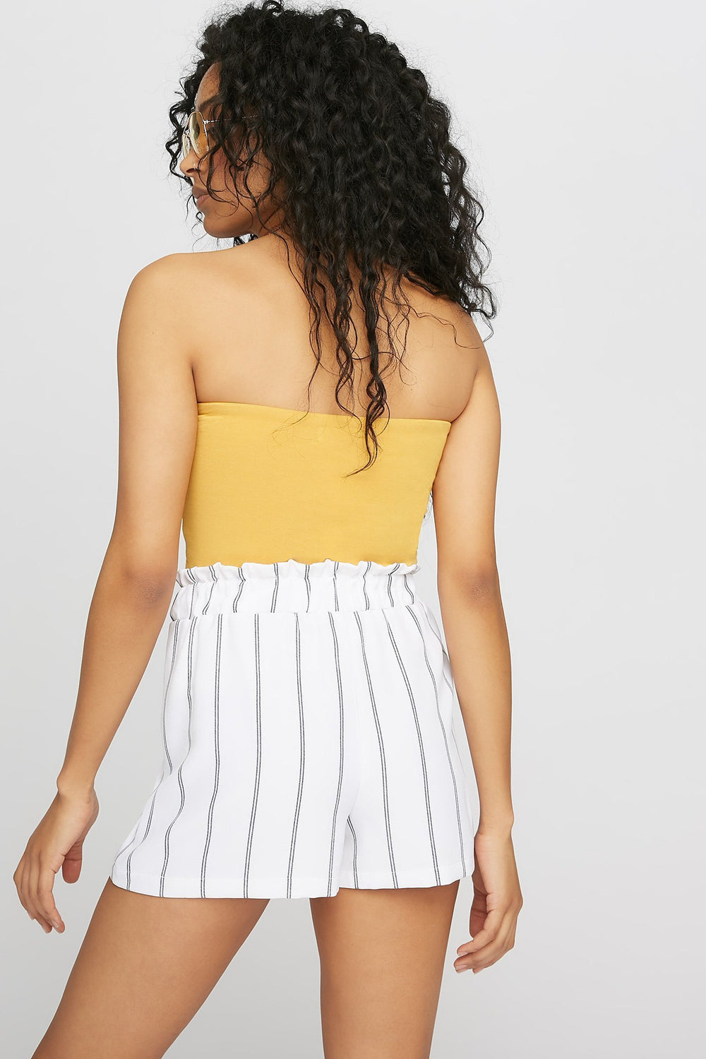 Women Basic Tube Top Mustard