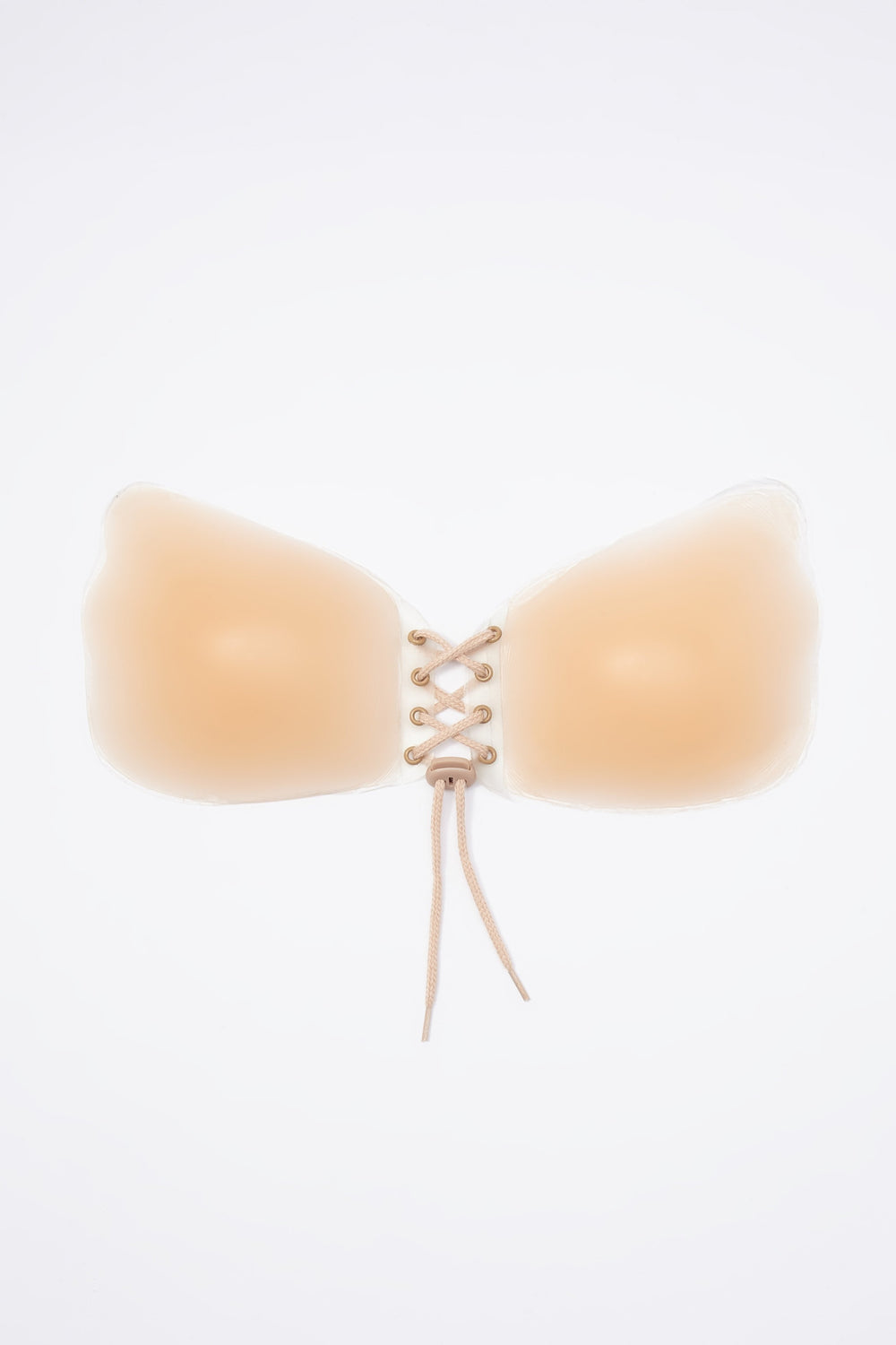 Women Lace-Up Silicone Adhesive Bra Natural