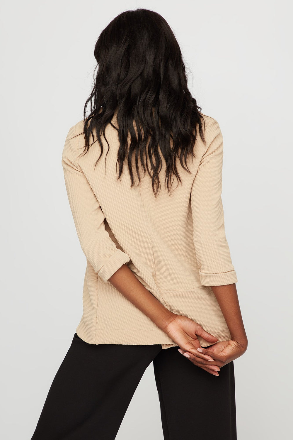 Women Open-Front Blazer Natural