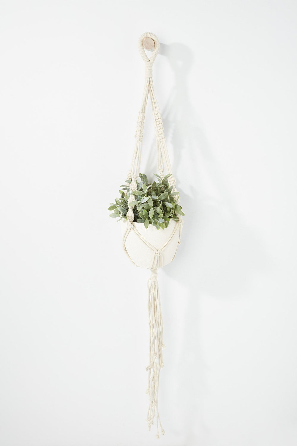 Women Braided Macramé Plant Hanger Natural