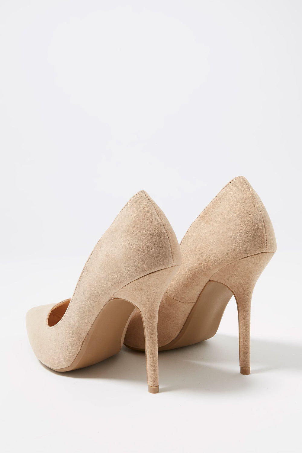 Women Faux-Suede Stiletto Heel Natural