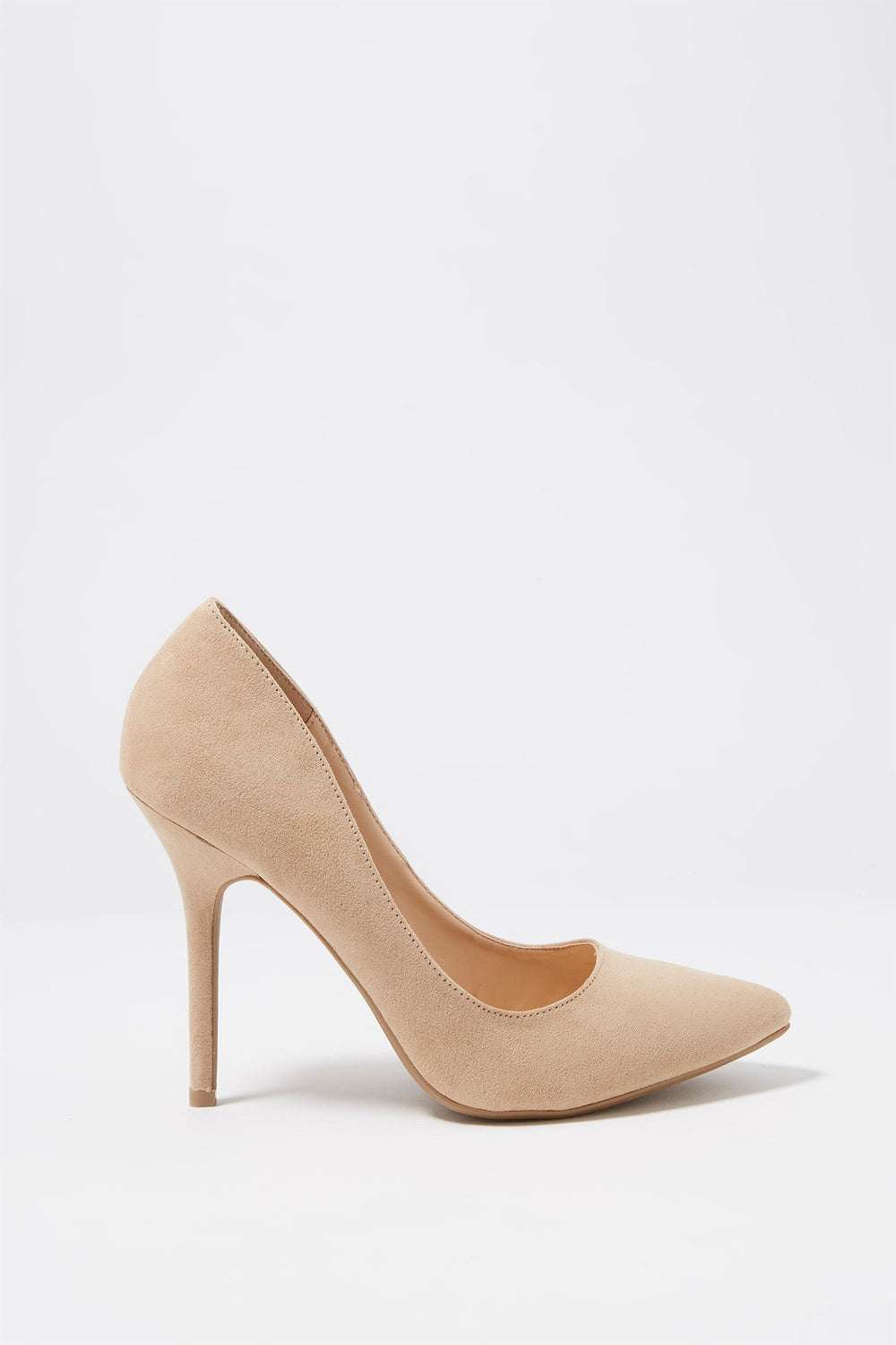 Women Faux-Suede Stiletto Heel Natural