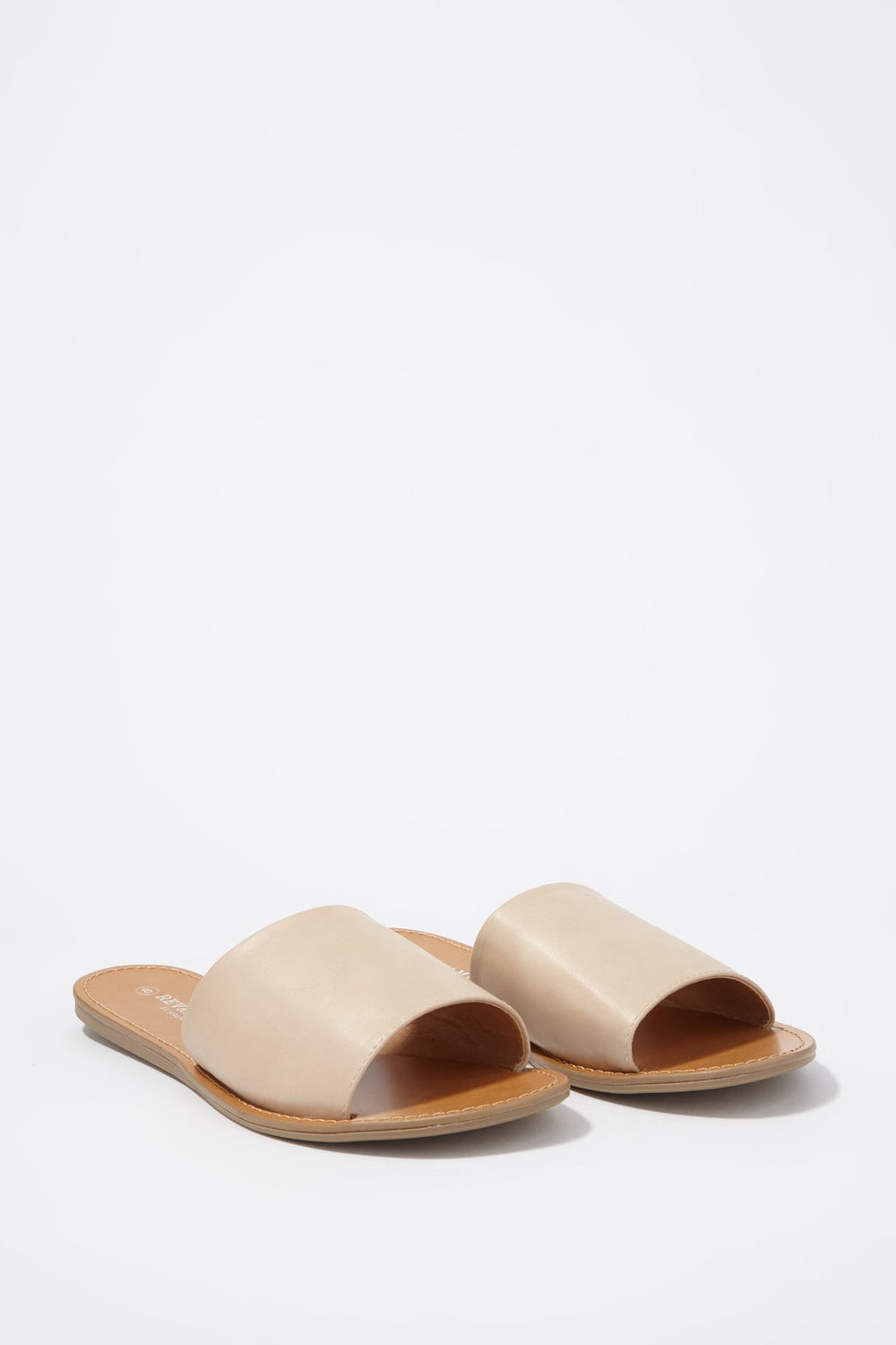 Women Mules en similicuir Naturel