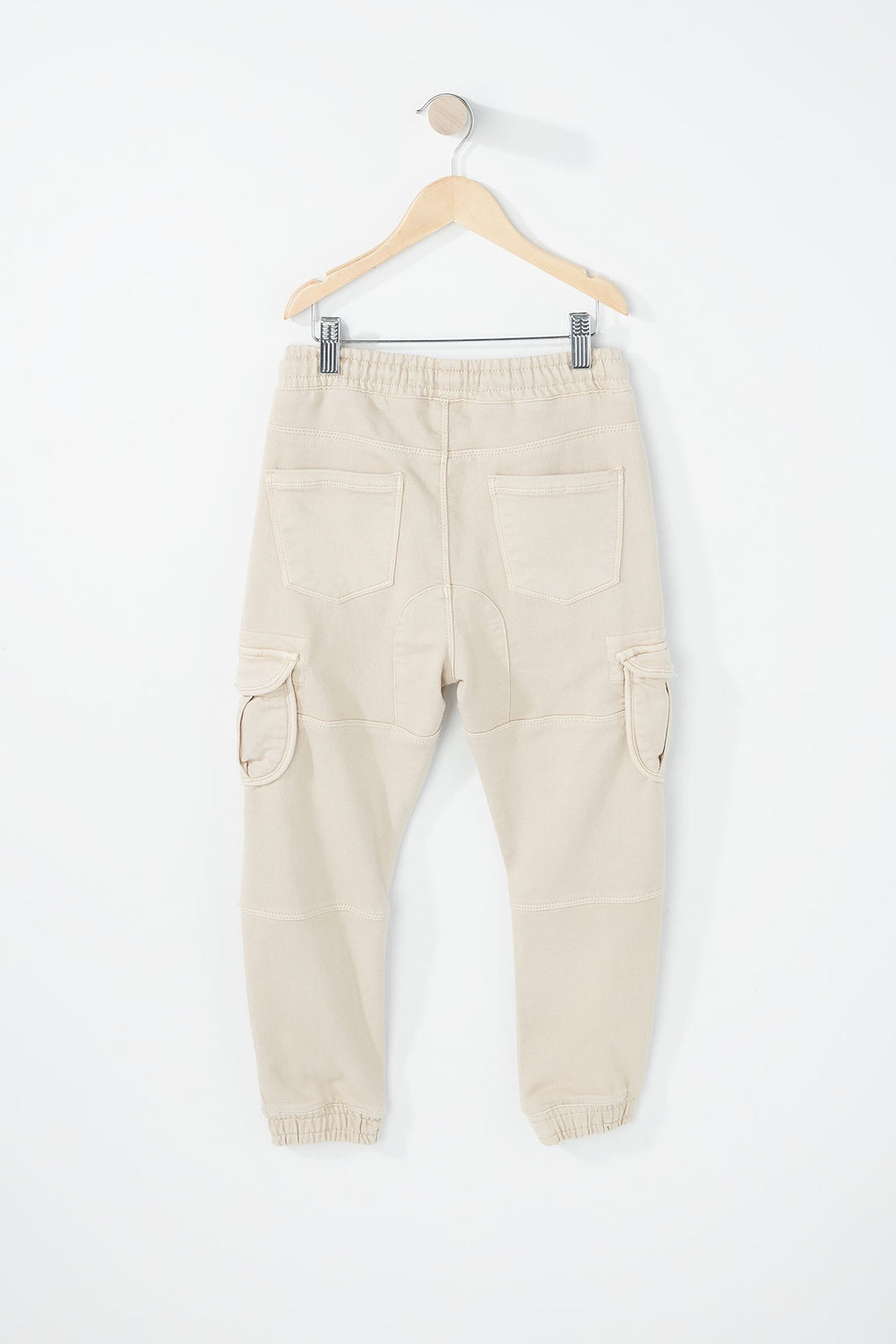 Kids Pantalon de jogging cargo en molleton à taille coulissante pour garçon Naturel