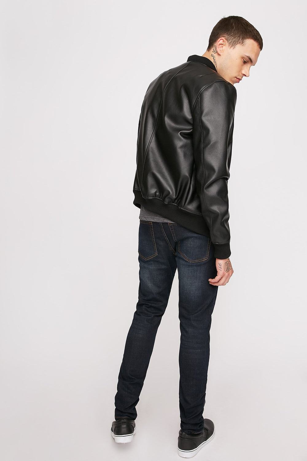 Men Dark Wash Stretch Skinniest Jean Navy Blue