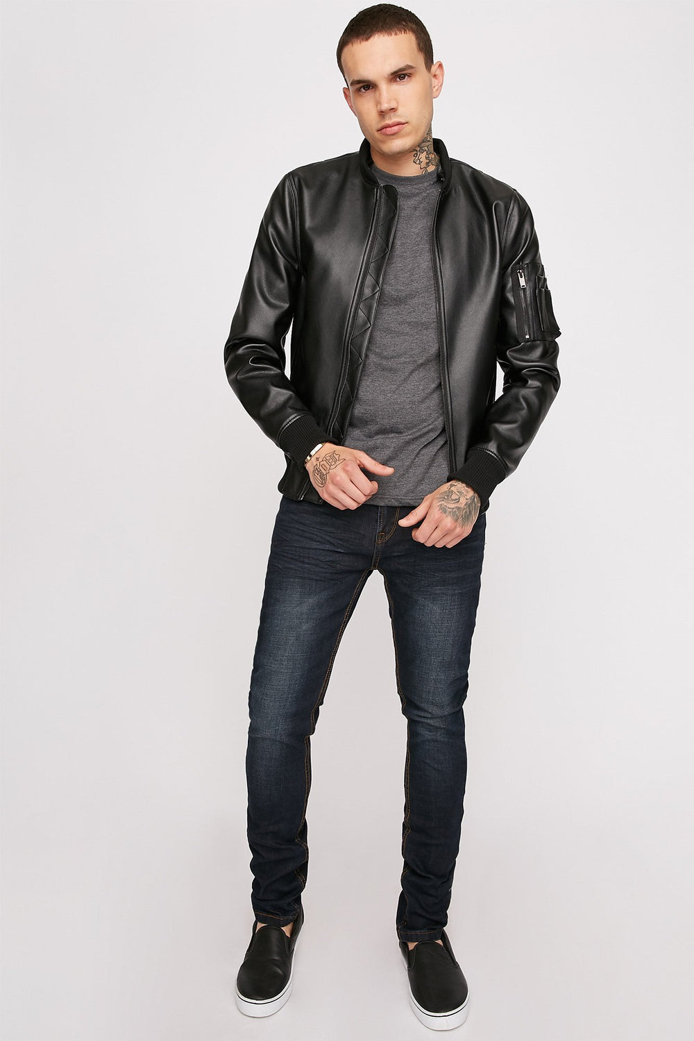 Men Dark Wash Stretch Skinniest Jean Navy Blue