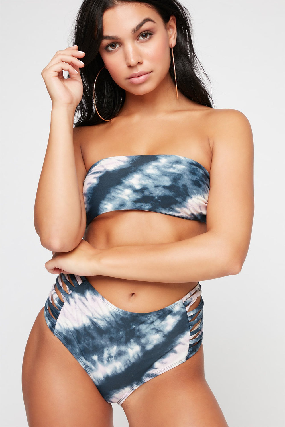Women Bandeau Bikini Top Navy