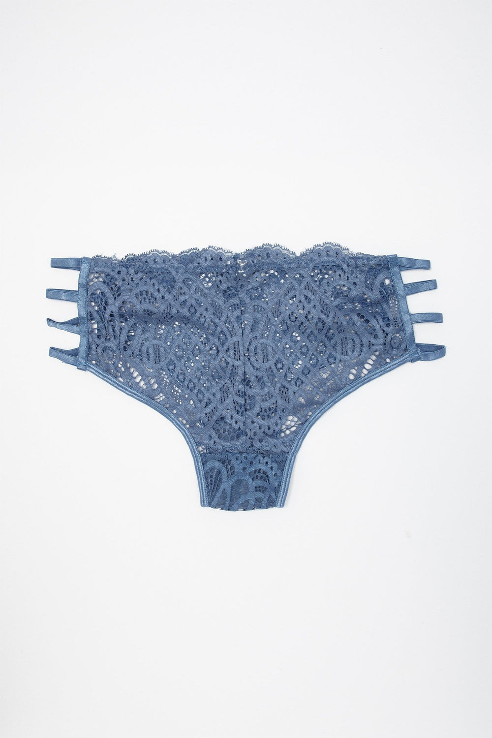 Women High-Rise Lace Caged Hip Hugger Undie Navy