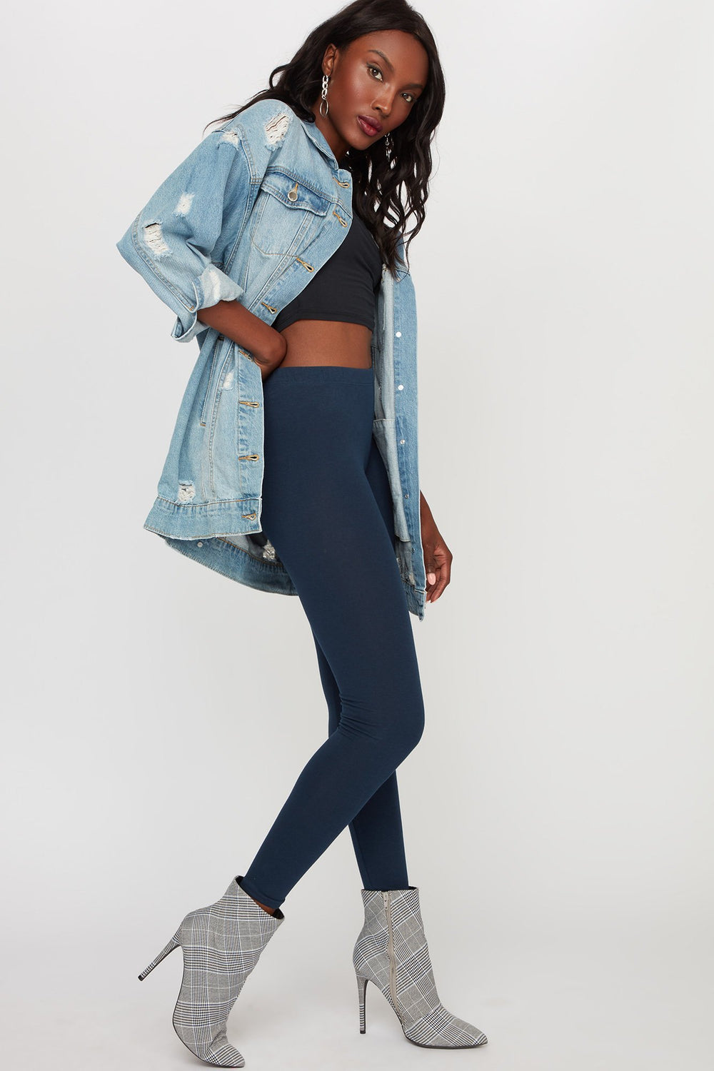 Women Basic Soft Legging Navy