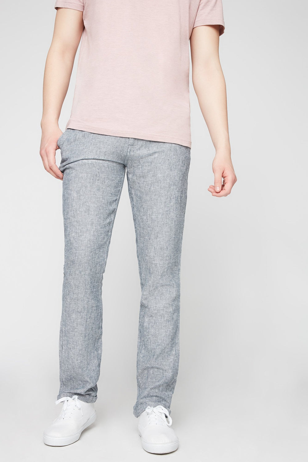 Men Linen Chino Pant Navy