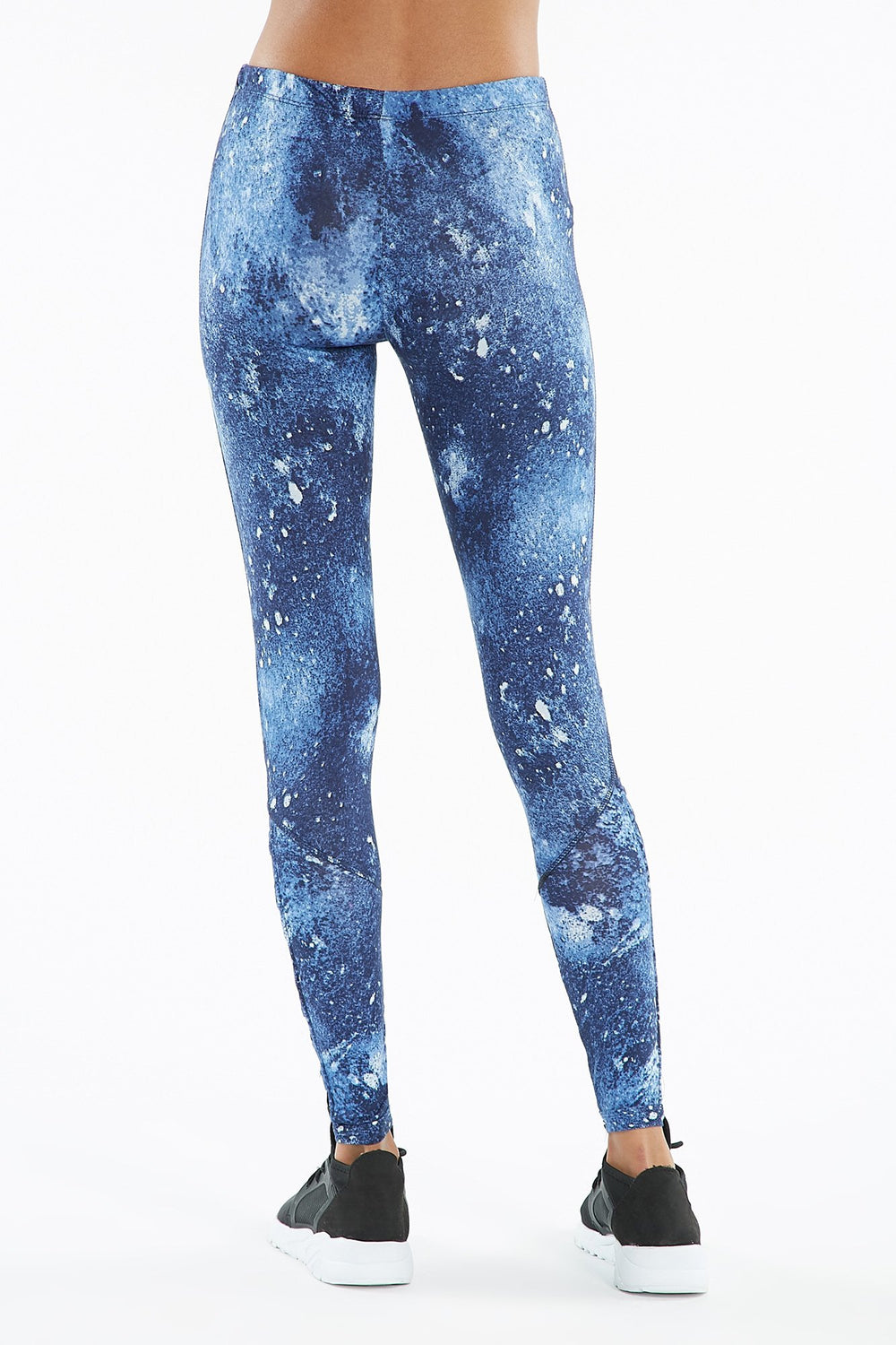 Women Low-Rise Caged Mesh Legging Navy