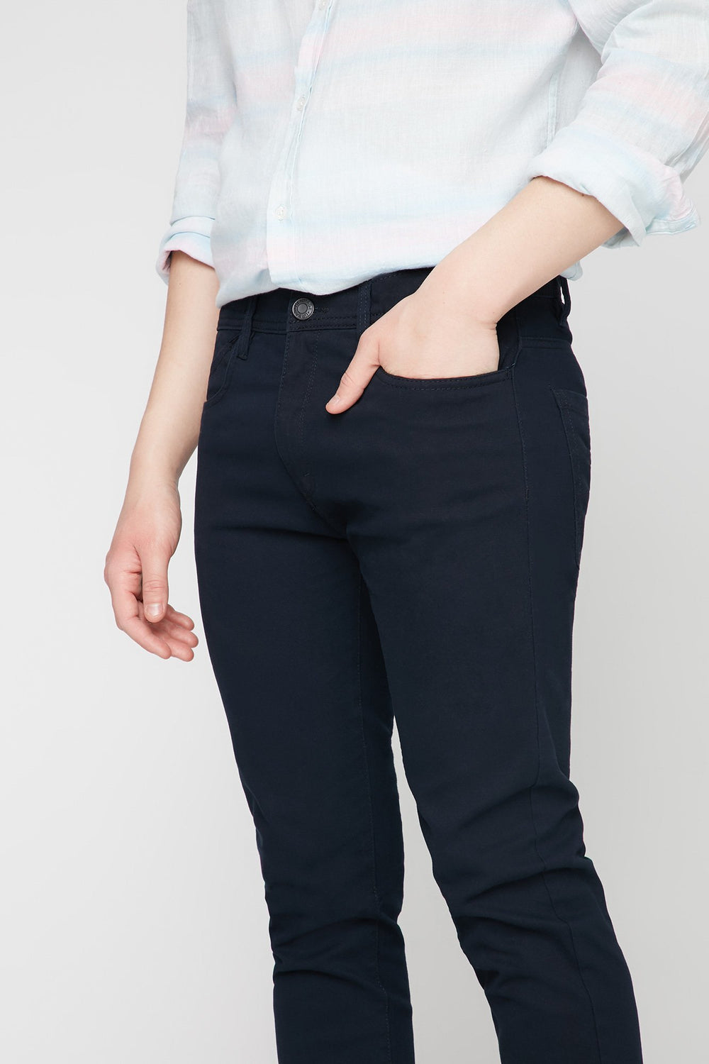 Men Navy Twill Skinny Jean Navy