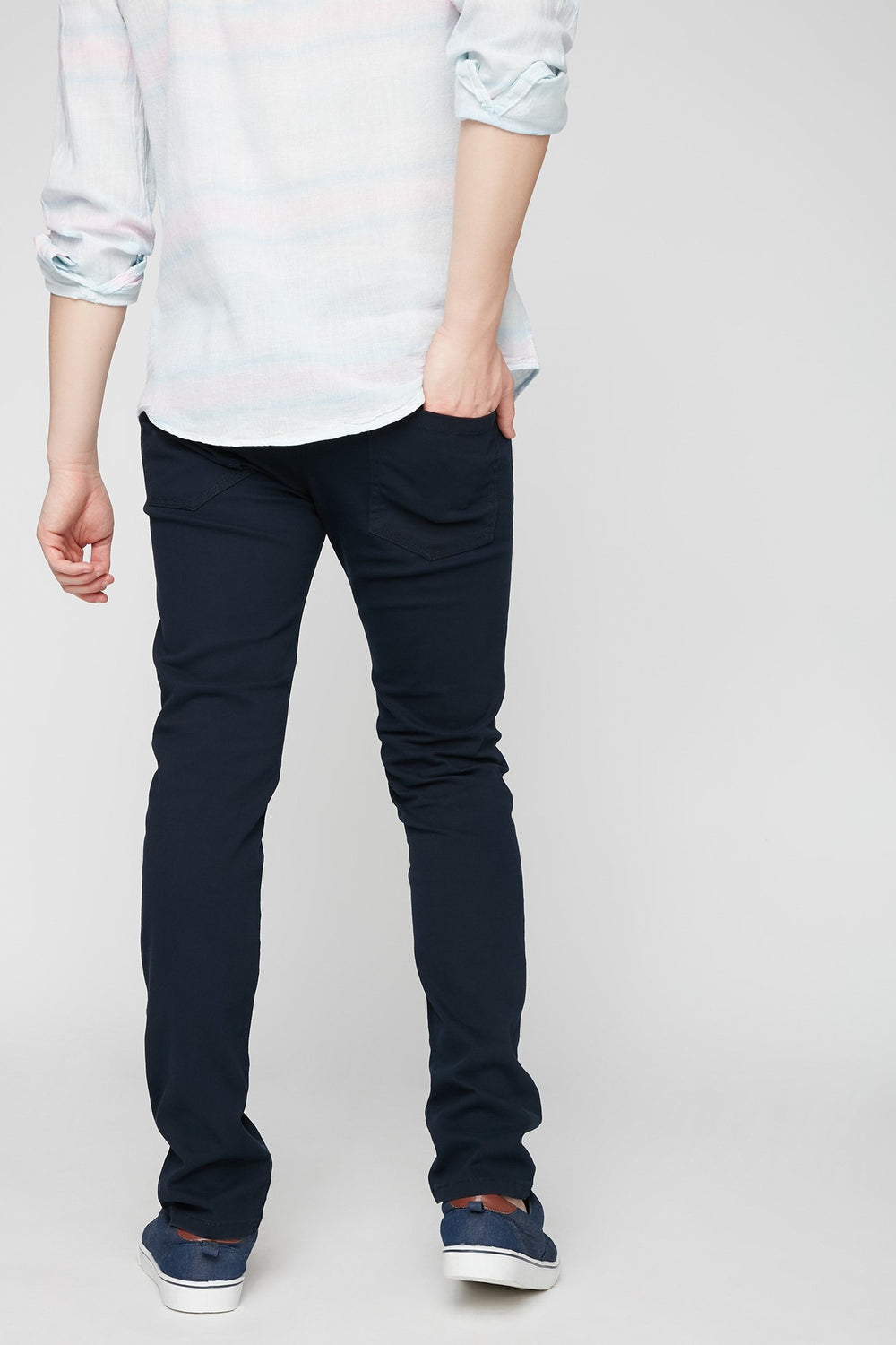 Men Navy Twill Skinny Jean Navy