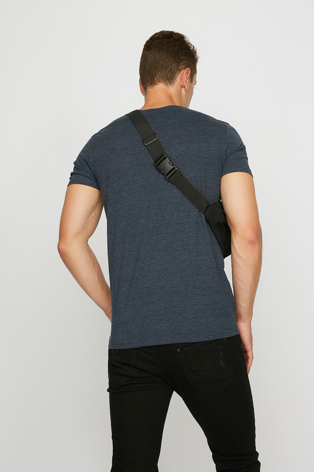 Men V-Neck Soft T-Shirt Navy