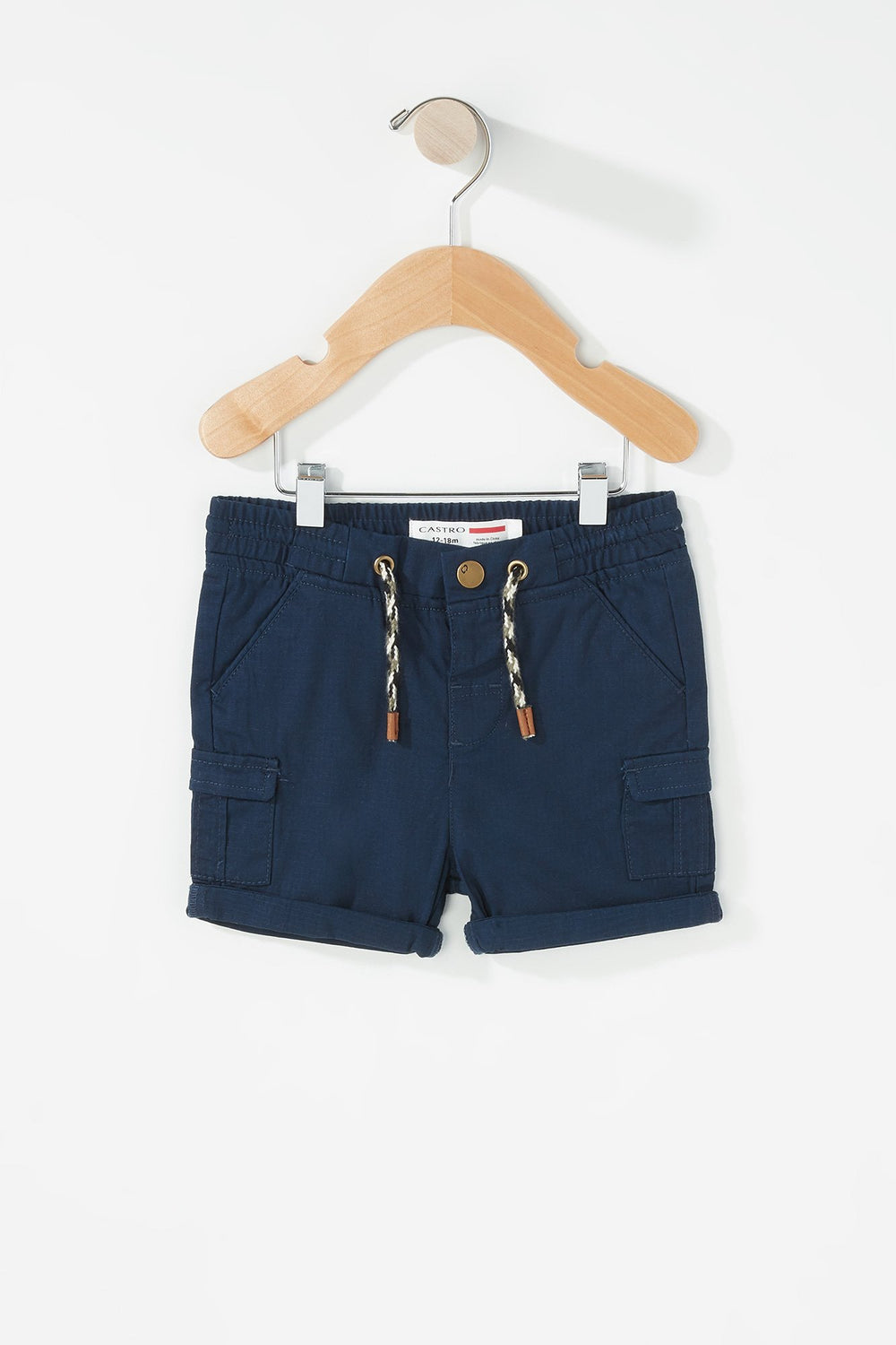 Kids Baby Boy Drawstring Cargo Short Navy