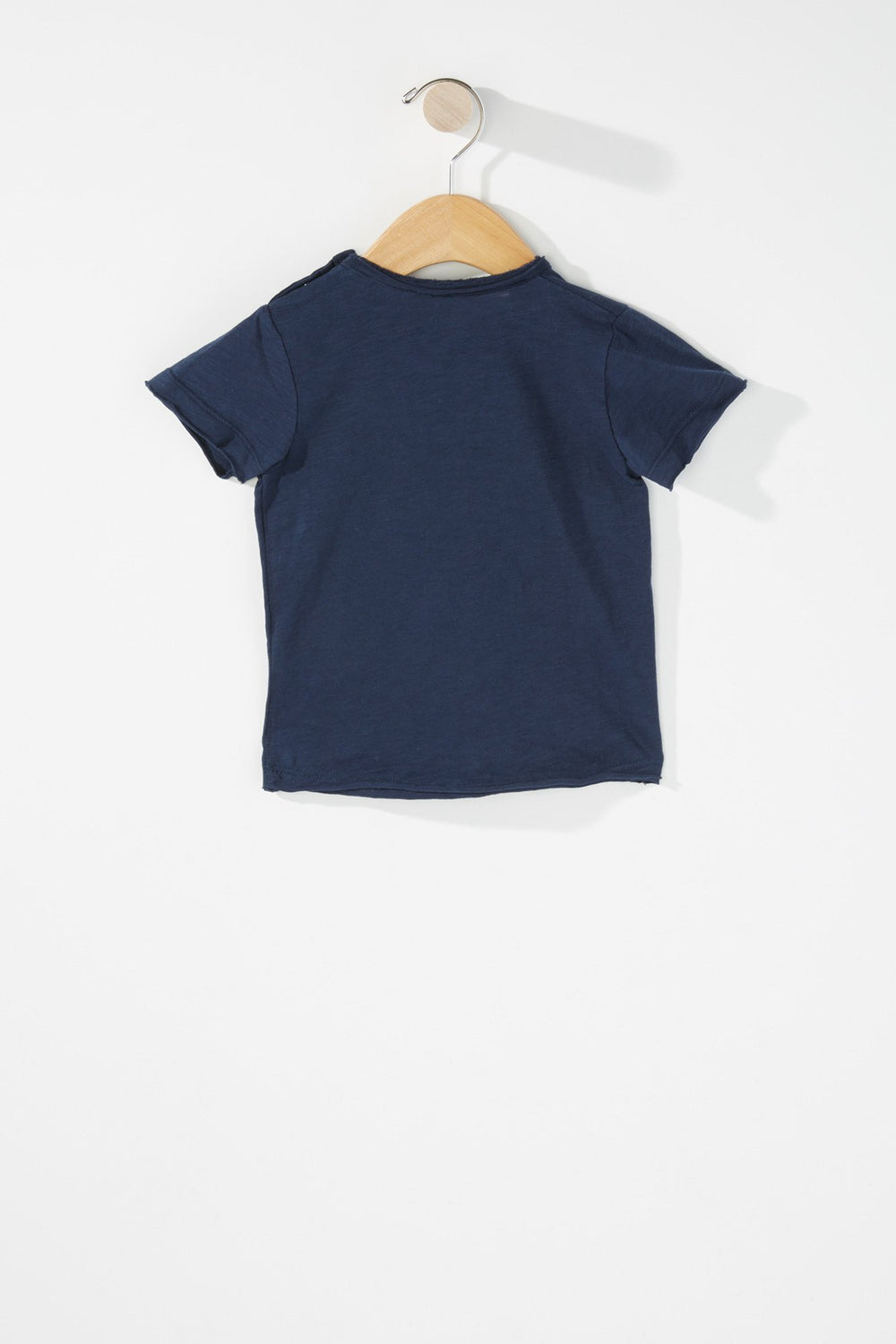 Kids Baby Boy Seamless Raw Edge T-Shirt Navy
