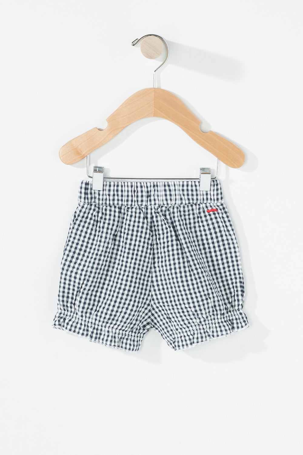 Kids Baby Girl 2-Piece Gingham Blouse & Short Set Navy