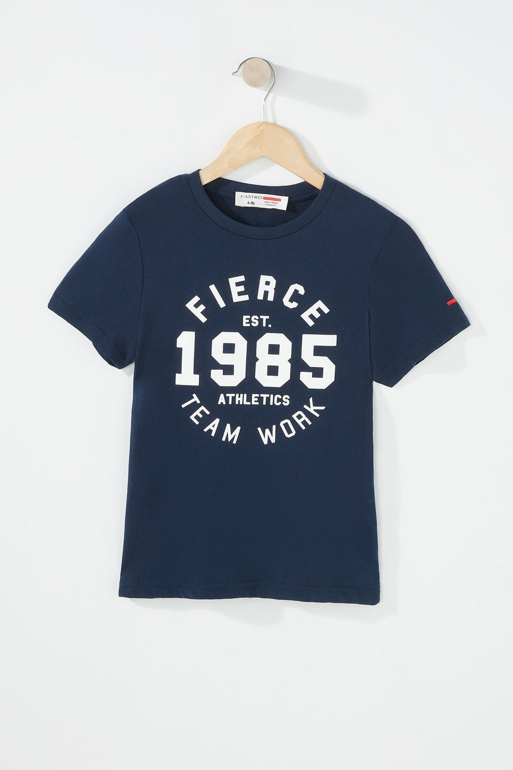 Kids Boys 1985 Athletics Graphic T-Shirt Navy