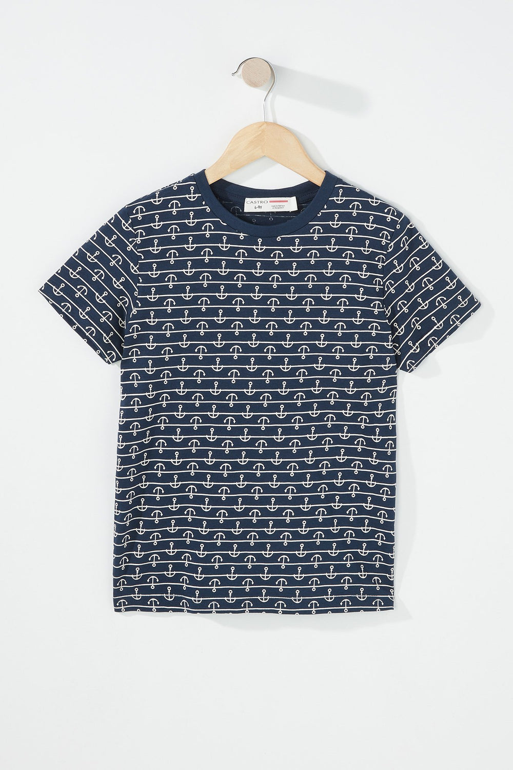 Kids Boys Anchor Printed T-Shirt Navy