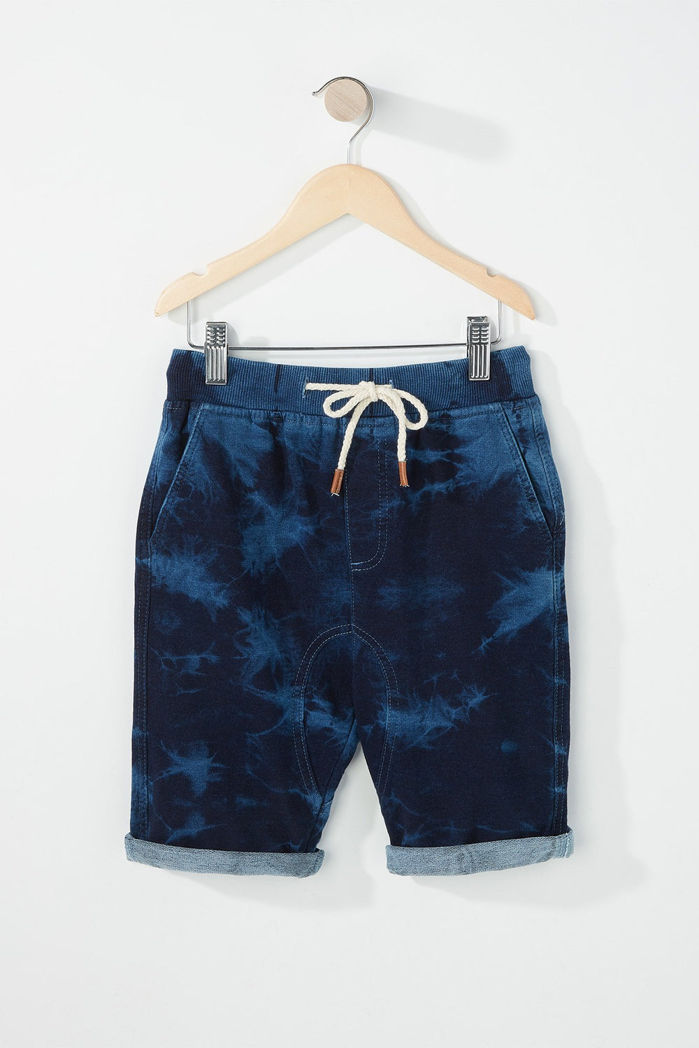Kids Boys Colour Effect Drawstring Jogger Short Navy