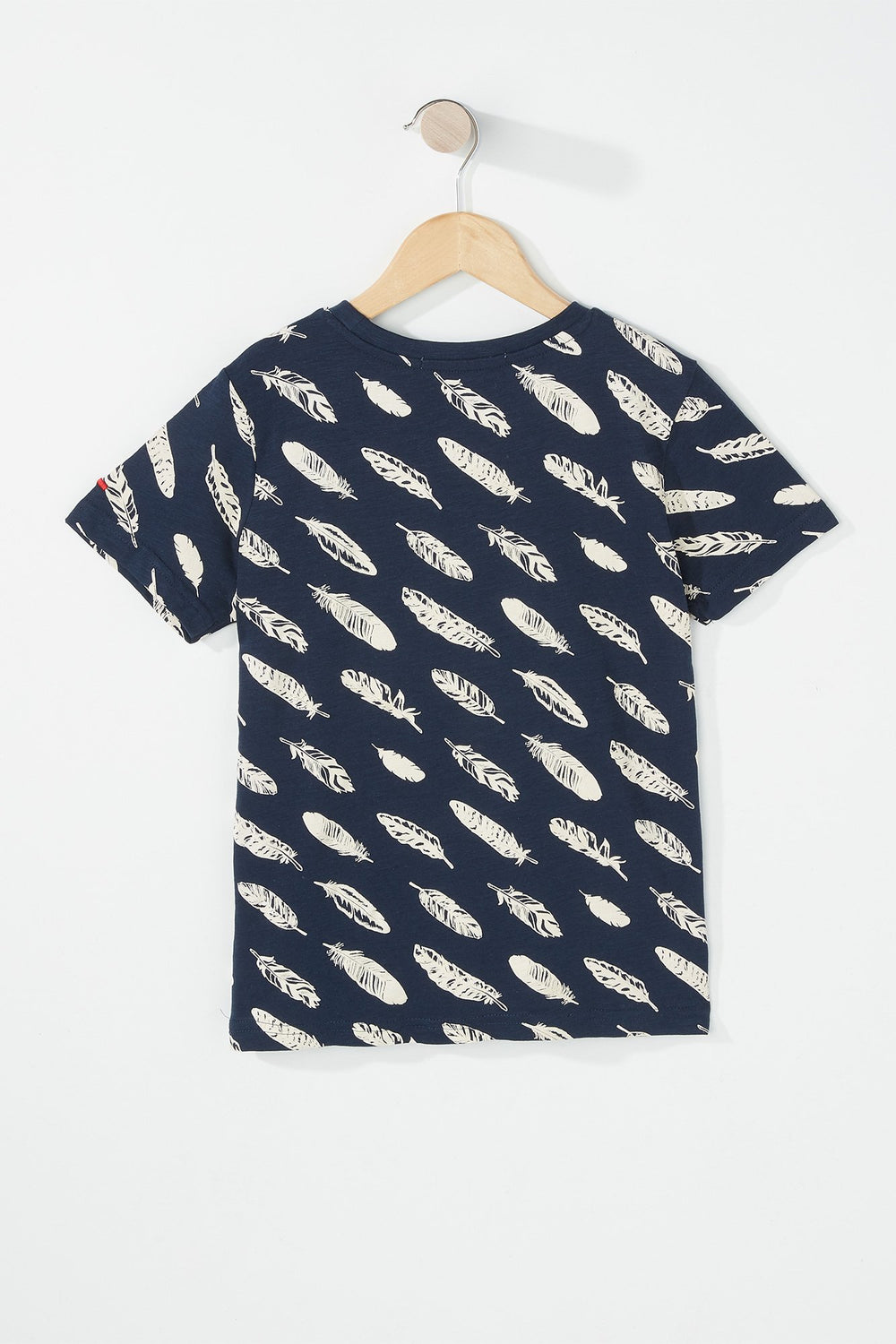 Kids Boys Feather Graphic T-Shirt Navy